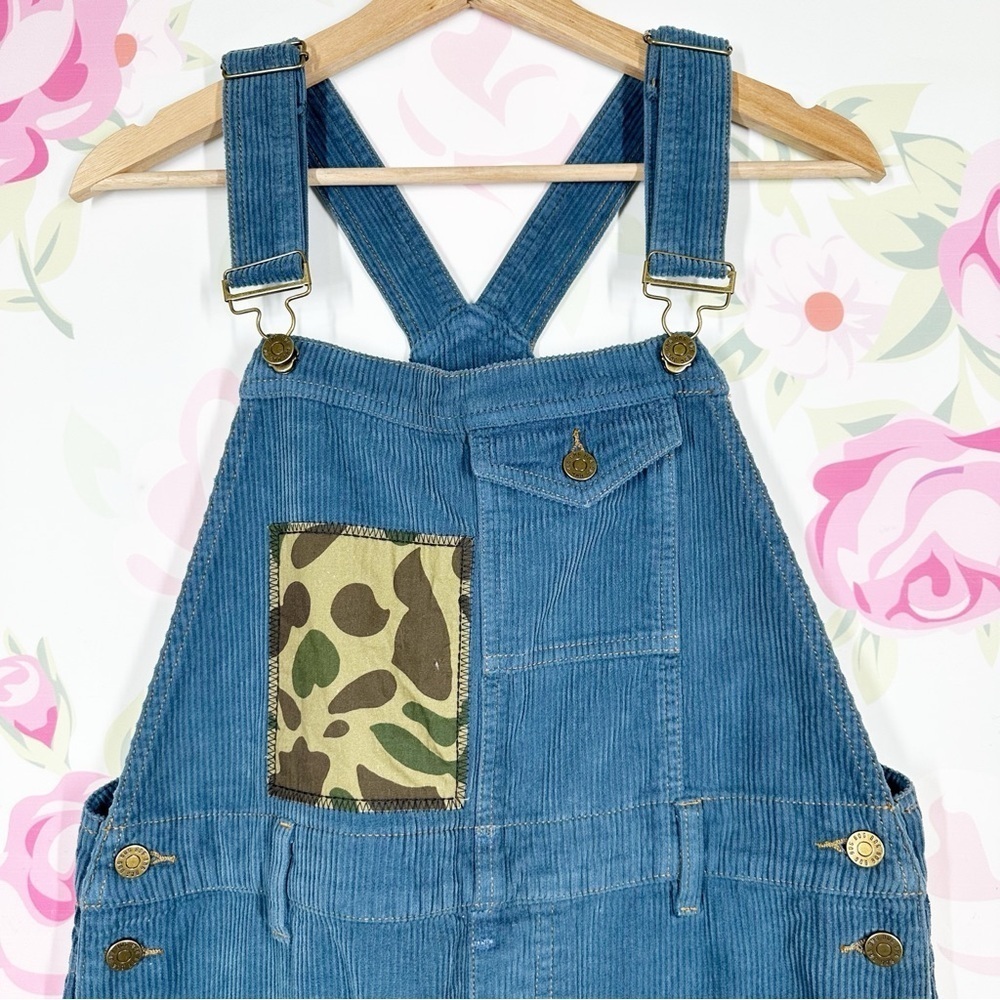 NEW Urban Outfitters Paola Corduroy Patchwork Floral Plaid Accents Overalls M - Picture 3 of 9
